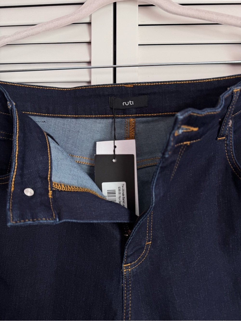 Ruti The Ultimate Barrel Leg Jeans 2.0 Nyx Dark Wash Size 14 Modern Taper NWT - Picture 5 of 11